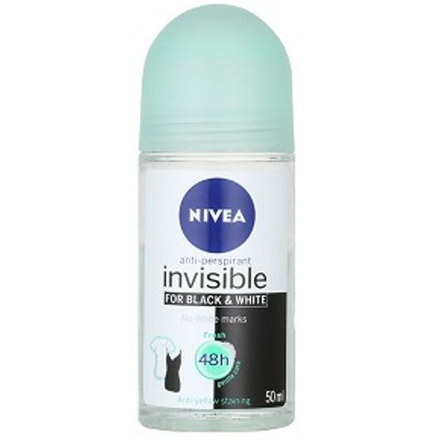 Nivea Anti-Perspirant Deodorant Roll On Invisible Black & White Fresh 50 ml
