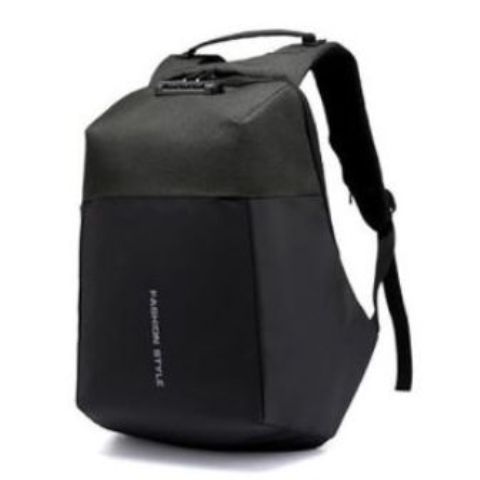 AntiTheft Backpack with USB charging And Code Lock Password – Black