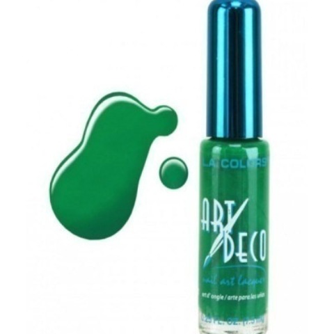 La Colors Art Deco Nail Art Polish Bright Green CNA918