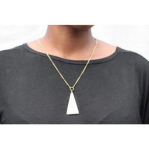 White triangular necklace