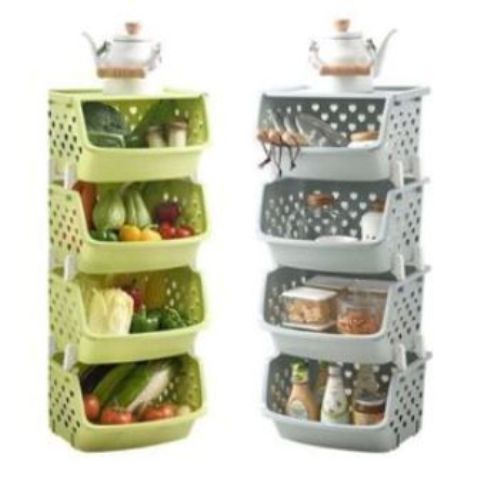 Fruit & Vegetable Fresh Keeper- 3 Tier Rack With A Lid