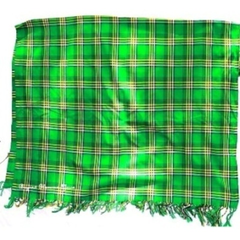 Green Cotton maasai shawl