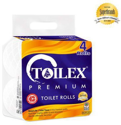 Toilex Premium 2 Ply Unwrapped White Toilet Tissue 4 Pack