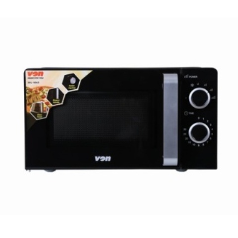 VON VAMS-20MGX Microwave Oven, Solo, 20L, Mechanical – Black