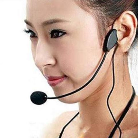 Head-mounted headset microphone Portable Lightweight