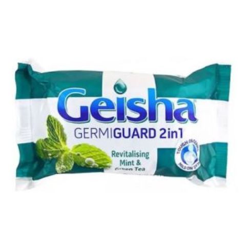 Geisha Soap Germiguard 2 In 1 Revitalising Mint & Green Tea 125 g