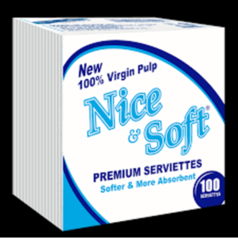 Nice & Soft White Cocktail Serviettes 100 Sheets