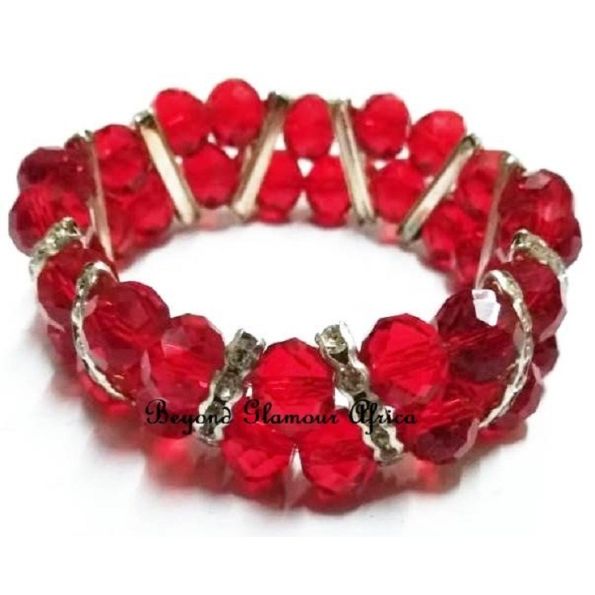 Womens Red Crystal Bracelet