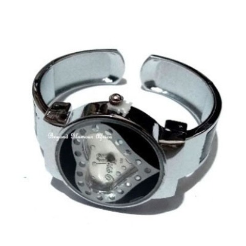 Ladies Silver Plated Heart Watch