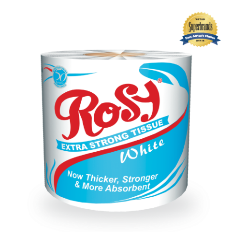 Rosy 2 Ply Wrapped White Toilet Tissue 1 Roll