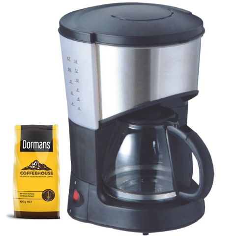 Ramtons Coffee Maker Black + Free Dormans Coffee 100G- RM/193