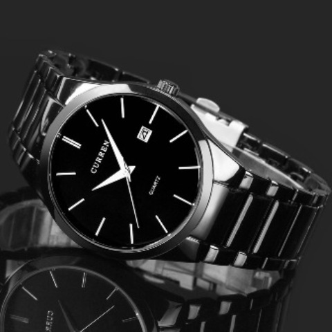 Curren Brand Analog Water Resistant Stainless Steel Date Complete Calendar Men Wrist Gift Watch