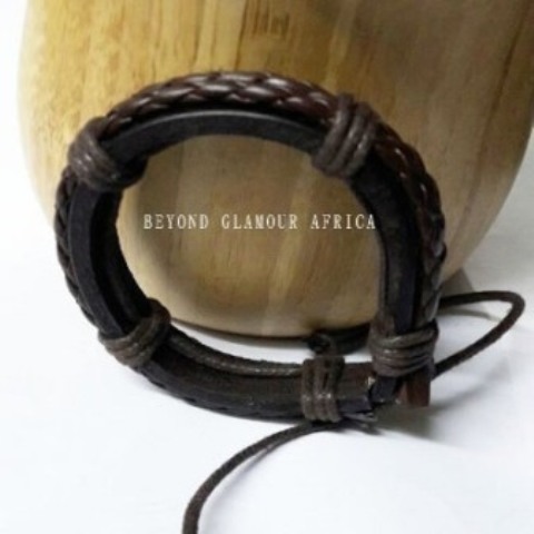 Brown Adjustable Leather Bracelet